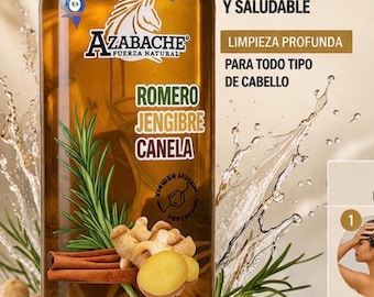 Azabache Rosemary Ginger Cinnamon Shampoo 1L Hair Growth Strength