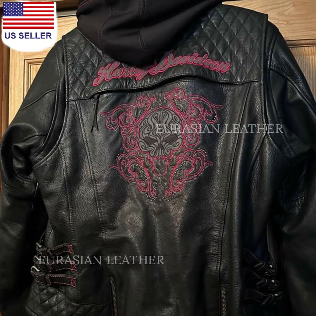 Women Miss Enthusiast HARLEY DAVIDSON Scroll Skull 3 in 1 Etsy