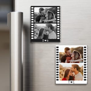 Personalized Photo Strip Magnet, Anniversary Gift For Him, Birthday Gift For Her, Couple Gift, Boyfriend Gift, Christmas Gift For Girlfriend