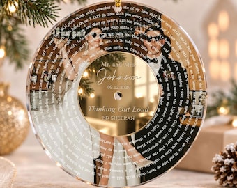 Personalized Mirror Acrylic First Christmas Married 2026 Ornament: Mr Mrs Ornament, Our Vows Ornament, Newlywed Gift, First Anniversary Gift