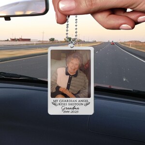 Personalized Memorial Photo Car Visor Clip: Loss Of Mom Gift, Guardian Angel Keepsake Gift, Sympathy Gift For Loss Of Loved Ones image 16