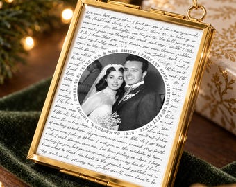 Personalized 50th Wedding Anniversary Frame Ornament, 10th, 30th, 50th Anniversary, Golden Anniversary Present, Anniversary Gift For Parent