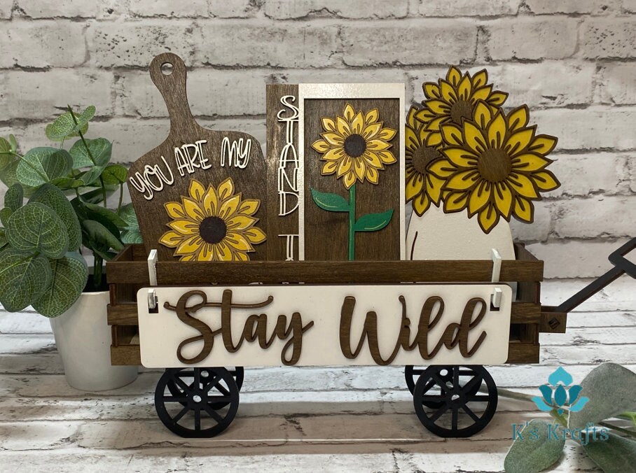 Sunflower Interchangeable Wagon Insert for Wagon Shelf Sitter Etsy