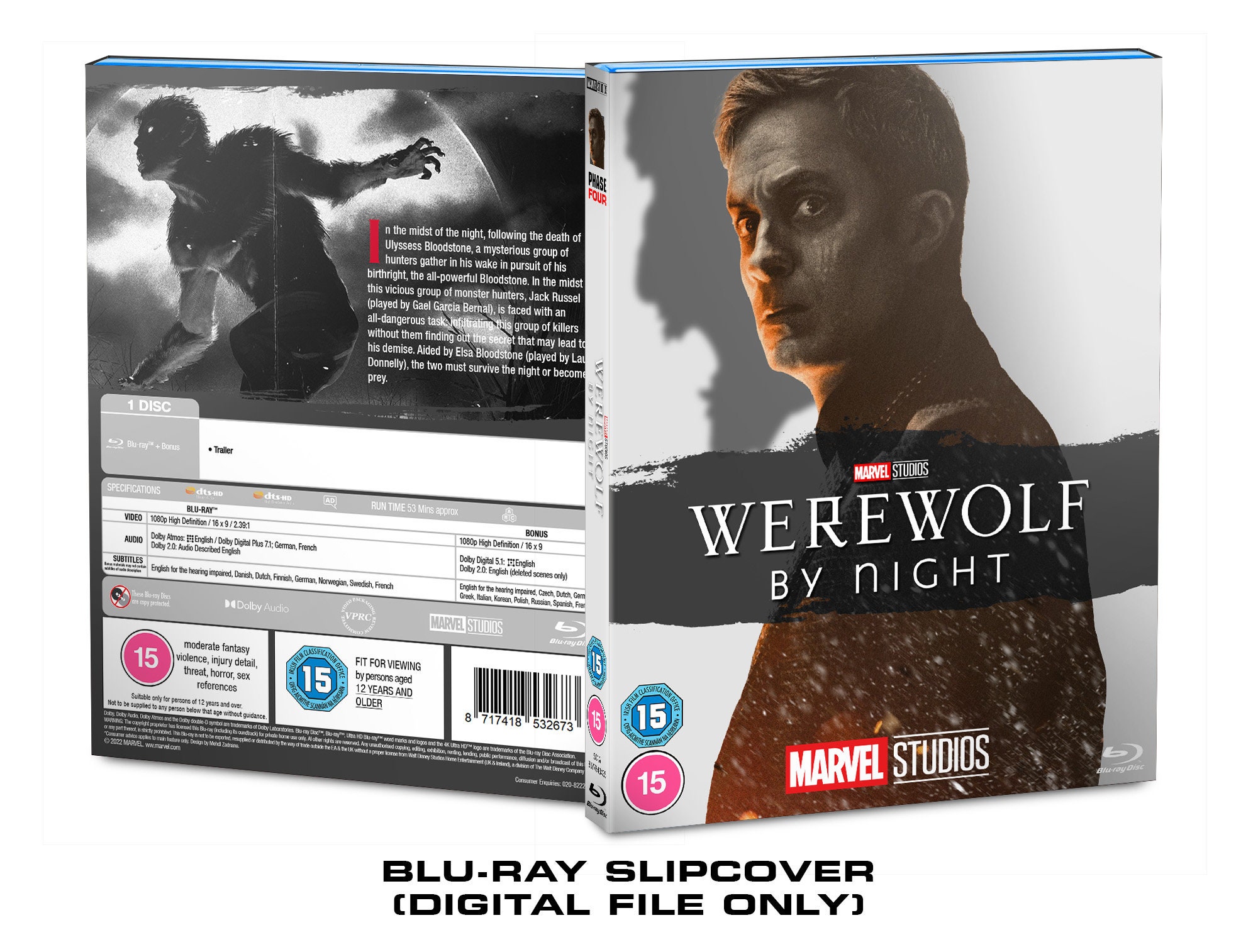 Marvel Studios Werewolf by Night Custom Bluray Slipcover Etsy