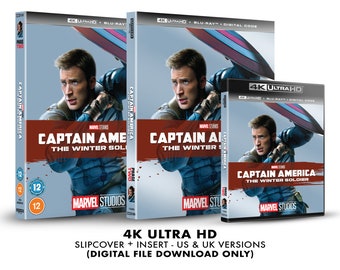 Marvel Studios Captain America: The Winter Soldier Custom 4K Blu-ray Slipcover + Insert Set [DOWNLOAD]
