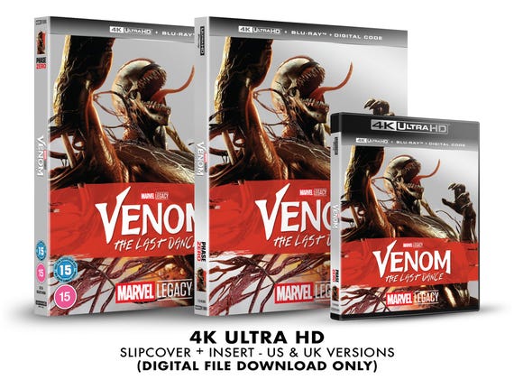 Marvel Venom: the Last Dance Custom 4K Blu-ray Slipcover +