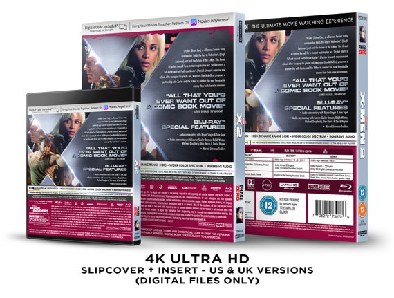 Marvel X2: X-men United 4K Blu-ray Slipcover + Insert Set