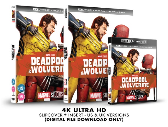 Marvel Studios Deadpool & Wolverine Custom 4K Blu-ray Slipcover +