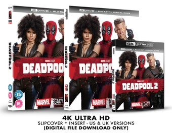 Marvel Deadpool 2 Custom 4K Blu-ray Slipcover + Insert Set DOWNLOAD]