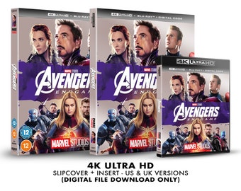 Marvel Studios Avengers: Endgame Custom 4K Blu-ray Slipcover + Insert Set [DOWNLOAD]