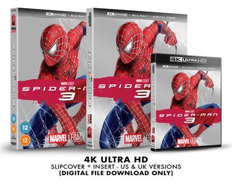 Marvel Spider-Man 3 Custom 4K Blu-ray Slipcover + Insert Set [DOWNLOAD]