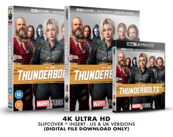 Marvel Studios Thunderbolts Custom 4K Blu-ray Slipcover + Insert Set [DOWNLOAD]