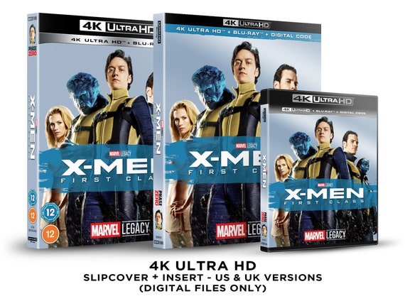 Marvel X-men: First Class Custom 4K Blu-ray Slipcover + Insert Set