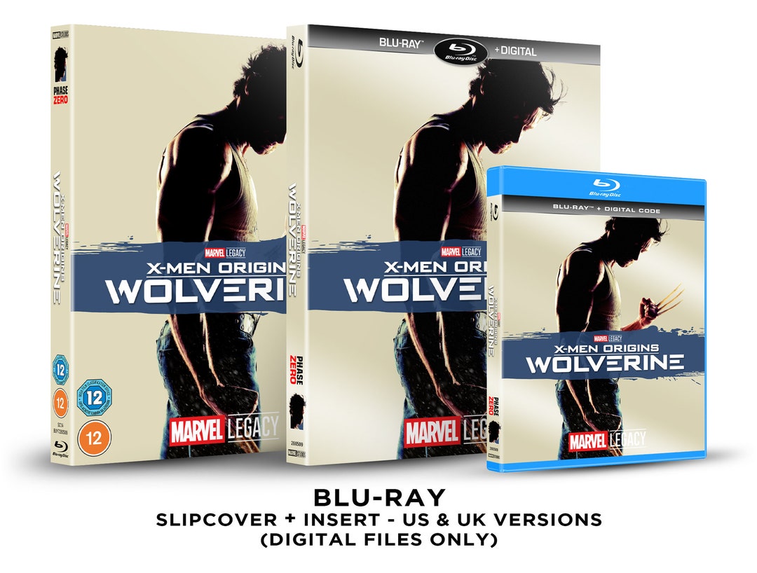 Marvel X-men Origins: Wolverine Custom Blu-ray Slipcover + Insert