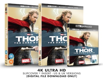 Marvel Studios Thor: The Dark World Custom 4K Blu-ray Slipcover + Insert Set DOWNLOAD]