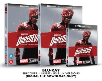 Marvel Daredevil - Season 3 Custom 4K Blu-ray Slipcover + Insert Set DOWNLOAD]