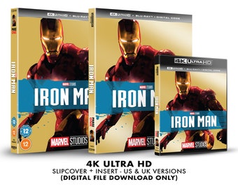 Marvel Studios Iron Man Custom 4K Blu-ray Slipcover + Insert Set [DOWNLOAD]