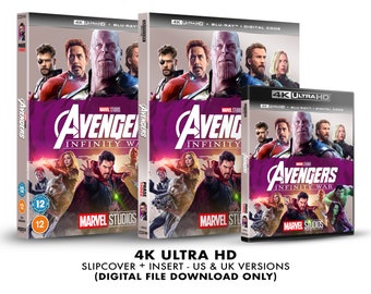 Marvel Studios Avengers: Infinity War Custom 4K Blu-ray Slipcover + Insert Set [DOWNLOAD]