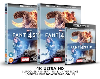 Marvel Fantastic 4 (2015) Custom 4K Blu-ray Slipcover + Insert Set [DOWNLOAD]