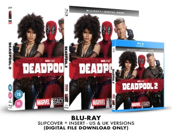 Marvel Deadpool 2 Custom Blu-ray Slipcover + Insert Set DOWNLOAD]