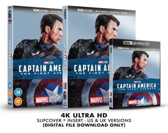 Marvel Studios Captain America: The First Avenger Custom 4K Blu-ray Slipcover + Insert Set [DOWNLOAD]