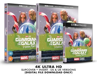 Marvel Studios Guardians of the Galaxy Holiday Special Custom 4K Blu-ray Slipcover + Insert Set [DOWNLOAD]