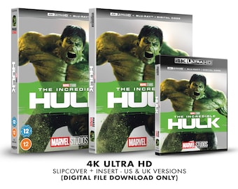 Marvel Studios The Incredible Hulk Custom 4K Blu-ray Slipcover + Insert Set [DOWNLOAD]