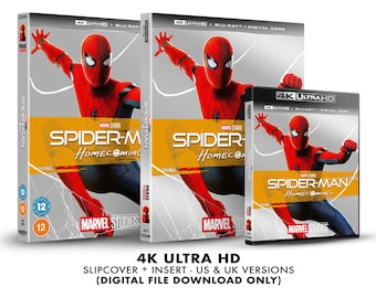 Marvel Studios Spider-Man: Homecoming Custom 4K Blu-ray Slipcover + Insert Set [DOWNLOAD]
