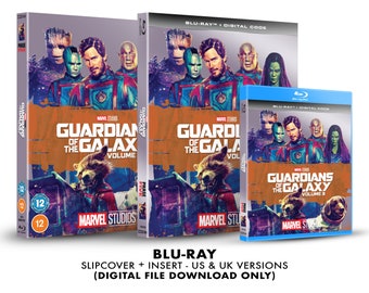 Marvel Studios Guardians of the Galaxy Volume 3 Custom Blu-ray Slipcover + Insert Set [DOWNLOAD]