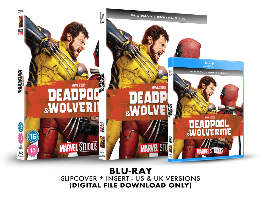Marvel Studios Deadpool & Wolverine Custom Blu-ray Slipcover +