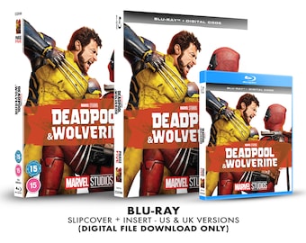 Marvel Studios Deadpool & Wolverine Custom Blu-ray Slipcover + Insert Set DOWNLOAD]