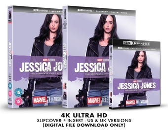 Marvel Jessica Jones - Season 3 Custom 4K Blu-ray Slipcover + Insert Set [DOWNLOAD]