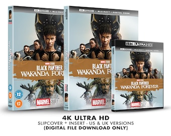 Marvel Studios Black Panther: Wakanda Forever Custom 4K Blu-ray Slipcover + Insert Set DOWNLOAD]