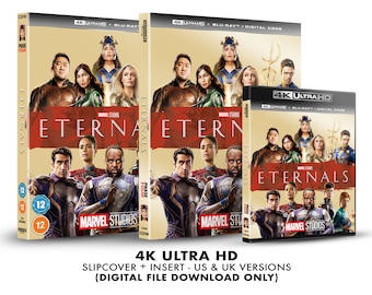 Marvel Studios Eternals Custom 4K Blu-ray Slipcover + Insert Set [DOWNLOAD]
