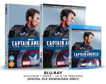 Marvel Studios Captain America: The First Avenger Custom Blu-ray Slipcover + Insert Set [DOWNLOAD]