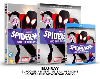 Marvel Spider-Man: Into The Spider-Verse Custom Blu-ray Slipcover + Insert Set [DOWNLOAD]