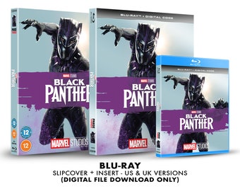 Marvel Studios Black Panther Custom Blu-ray Slipcover + Insert Set DOWNLOAD]
