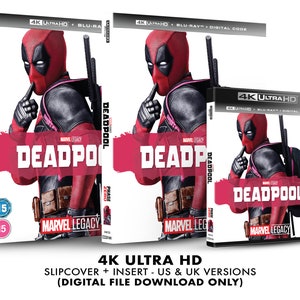 Marvel Deadpool Custom 4K Blu-ray Slipcover + Insert Set DOWNLOAD]