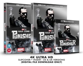 Marvel Punisher: War Zone Custom 4K Blu-ray Slipcover + Insert Set [DOWNLOAD]