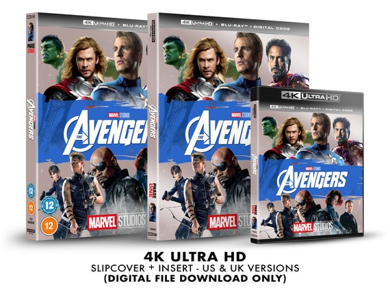 Marvel Studios the Avengers Custom 4K Blu-ray Slipcover + Insert