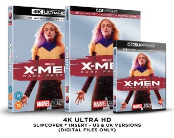 Marvel X-Men: Dark Phoenix Custom 4K Blu-ray Slipcover + Insert Set [DOWNLOAD]