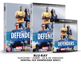 Marvel The Defenders Custom Blu-ray Slipcover + Insert Set [DOWNLOAD]