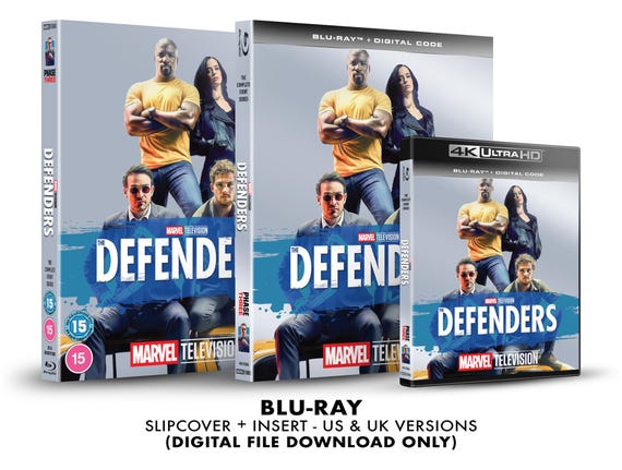 Marvel the Defenders Custom Blu-ray Slipcover + Insert Set
