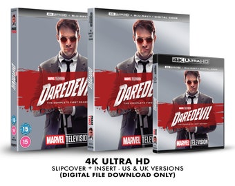 Marvel Daredevil - Season 1 Custom 4k Blu-ray Slipcover + Insert Set DOWNLOAD]