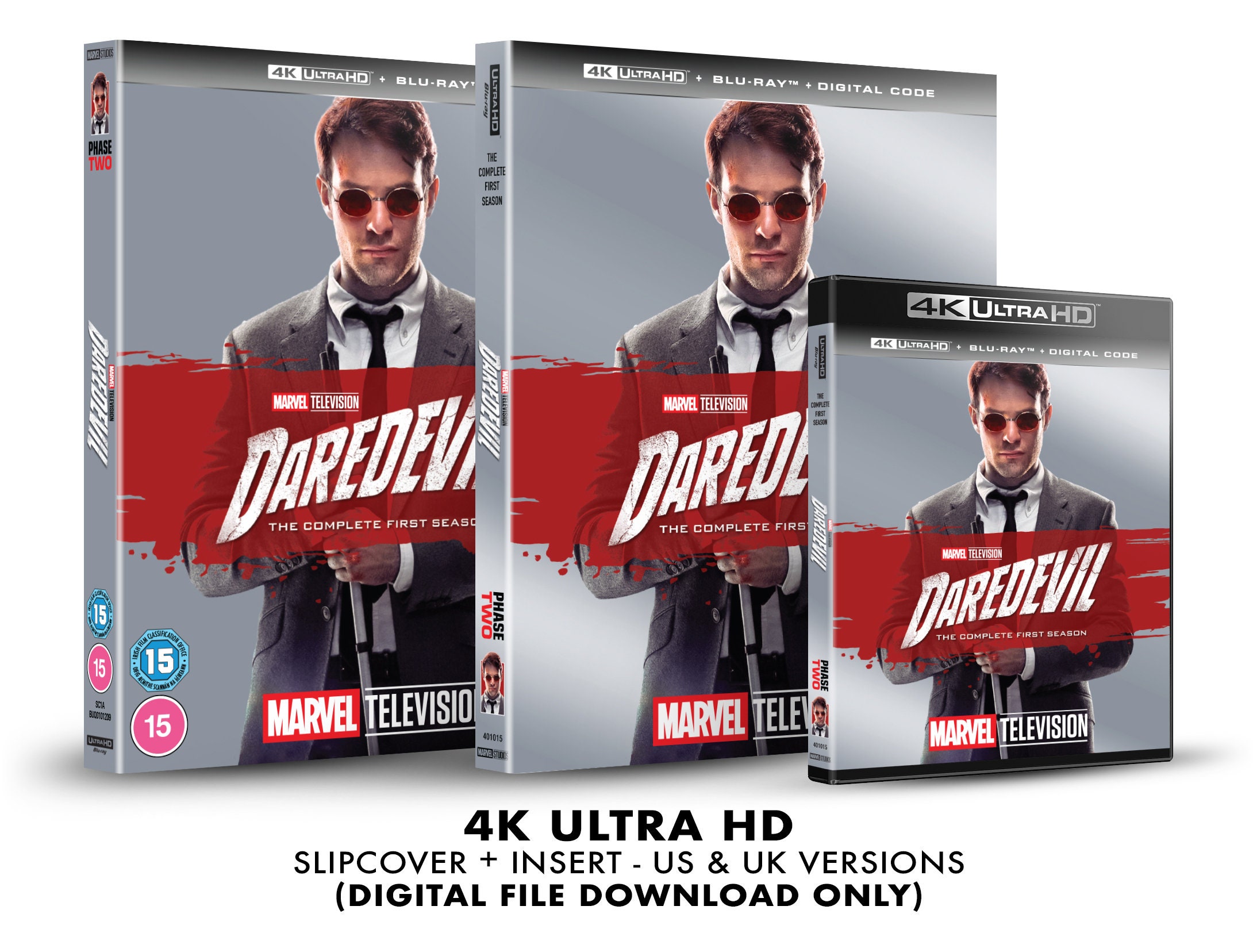 Marvel Daredevil - Season 1 Custom 4k Blu-ray Slipcover +