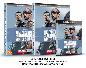 Marvel Studios The Falcon and the Winter Soldier Custom 4K Blu-ray Slipcover + Insert Set [DOWNLOAD]