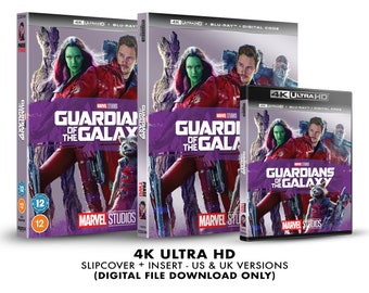 Marvel Studios Guardians of the Galaxy Custom 4K Blu-ray Slipcover + Insert Set [DOWNLOAD]