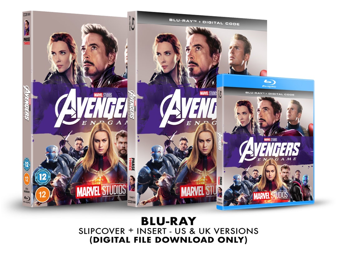 Marvel Studios Avengers: Endgame Custom Blu-ray Slipcover + Insert