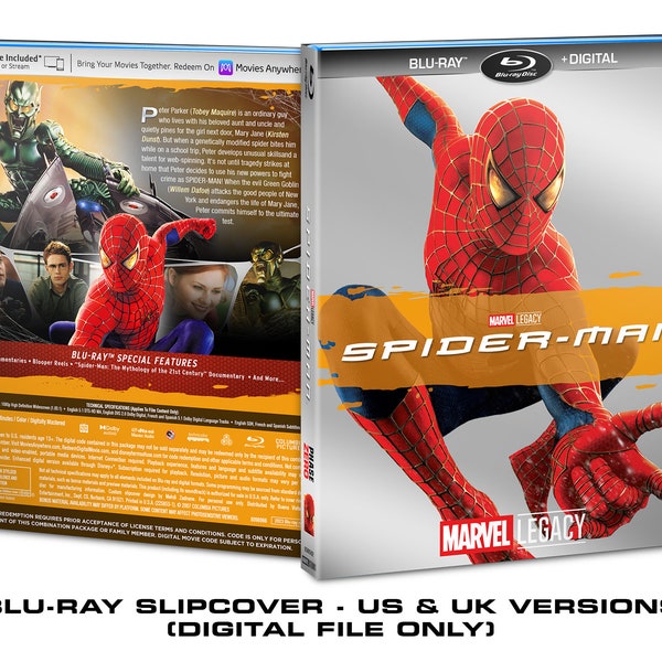 Marvel Spider-Man Custom Blu-ray Slipcover [DOWNLOAD]