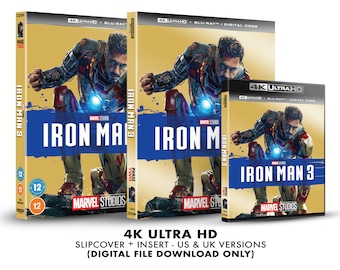 Marvel Studios Iron Man 3 Custom 4K Blu-ray Slipcover + Insert Set [DOWNLOAD]